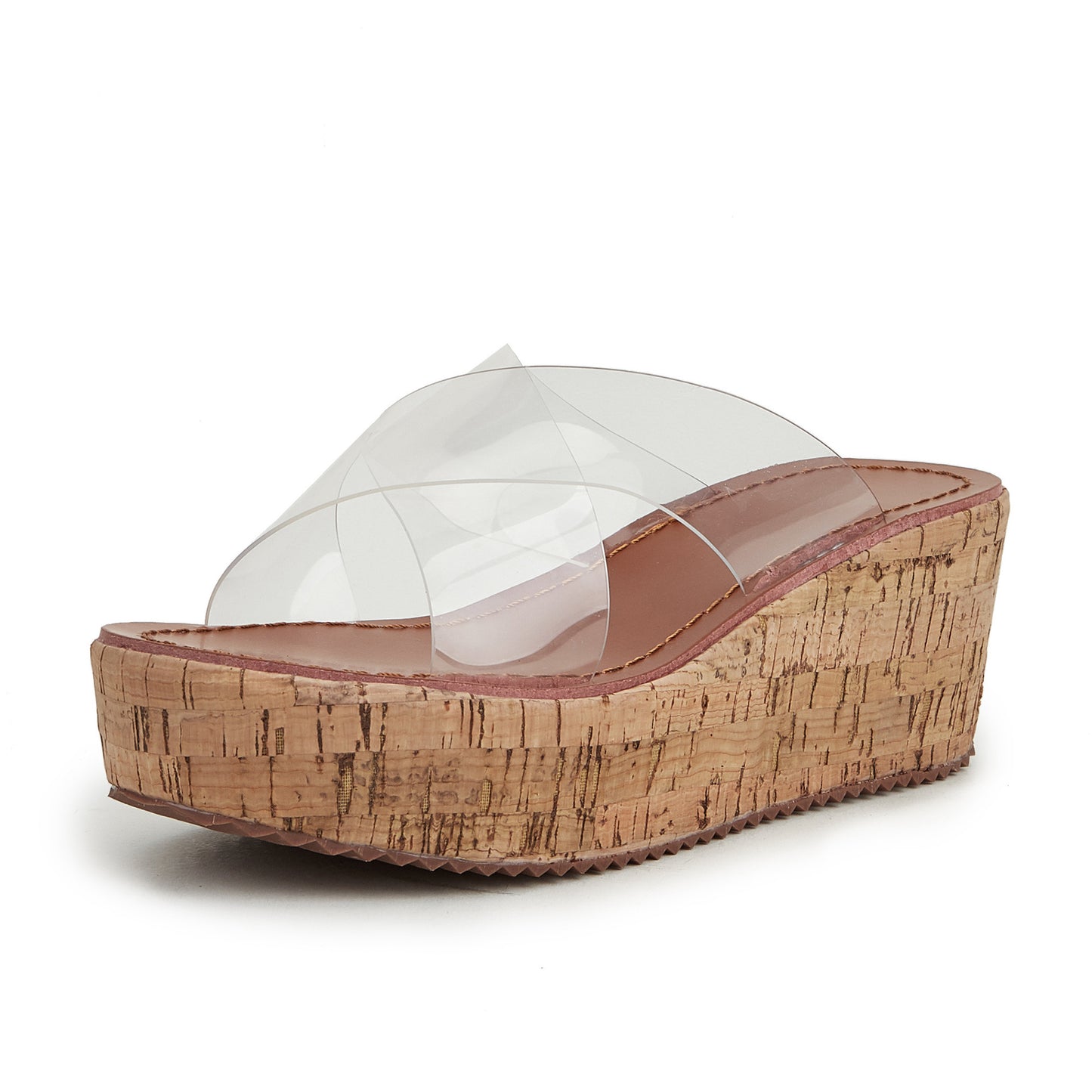 Transparent Vamp Shoes New Thick Heel Wedge Sandals
