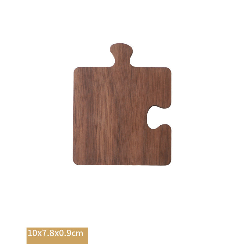 Solid Walnut Wood Insulated Puzzle Coasters