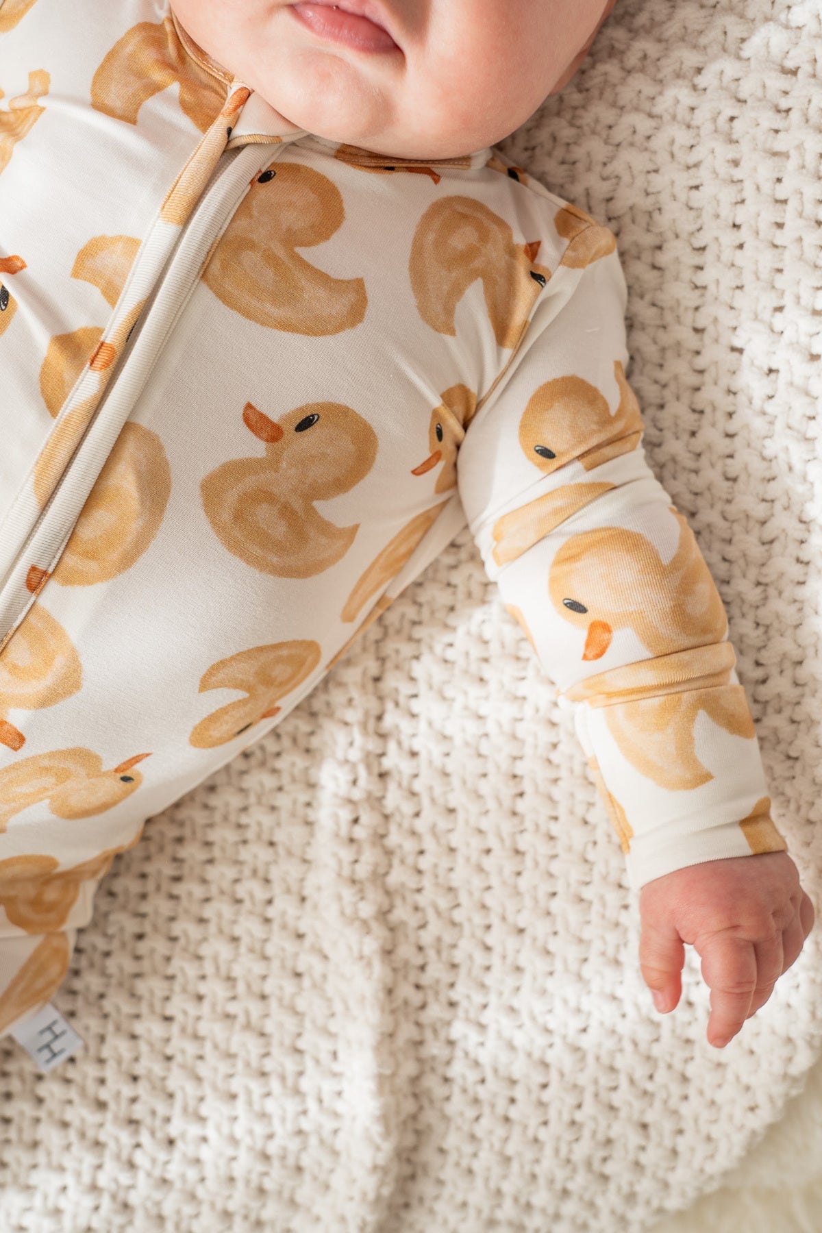 Unisex Bamboo Blend Ducky Print Loverall's/Onesie