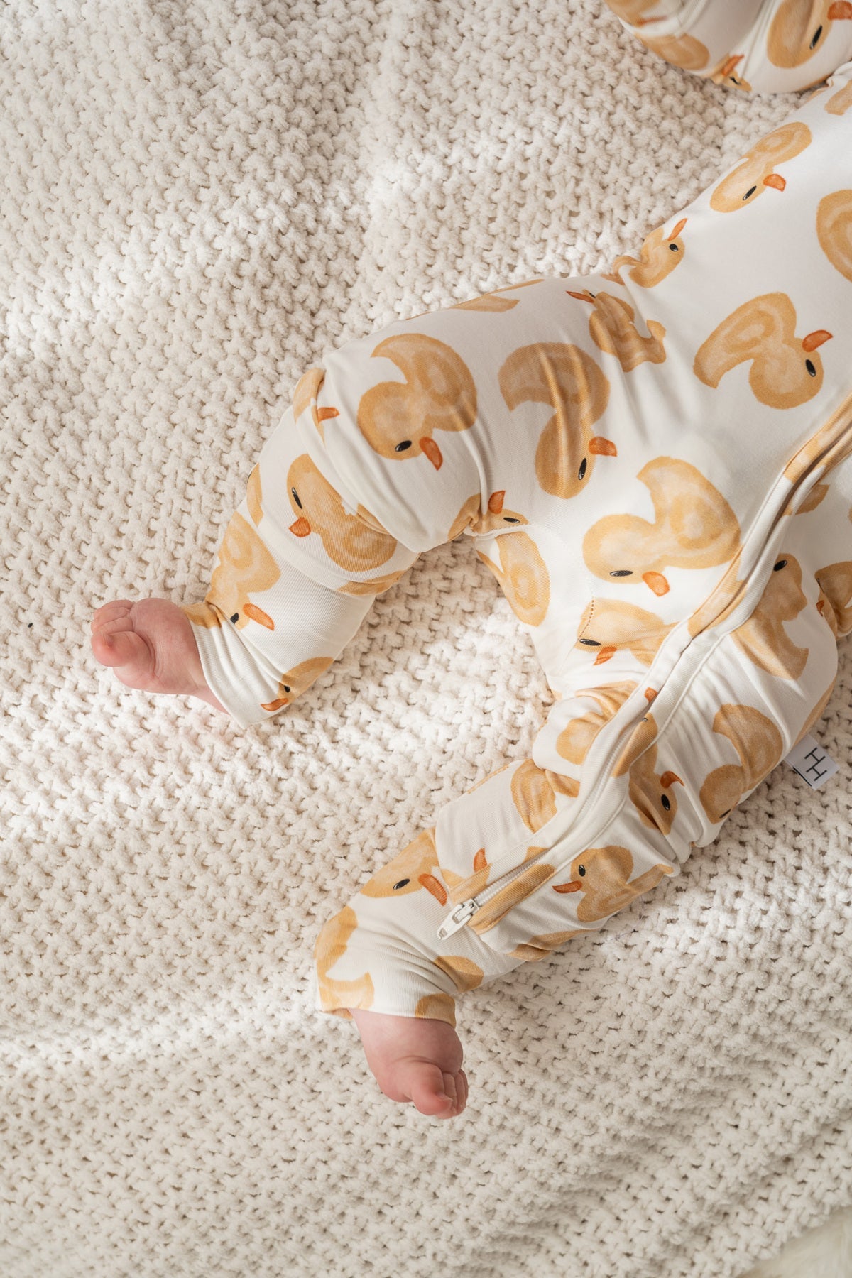 Unisex Bamboo Blend Ducky Print Loverall's/Onesie