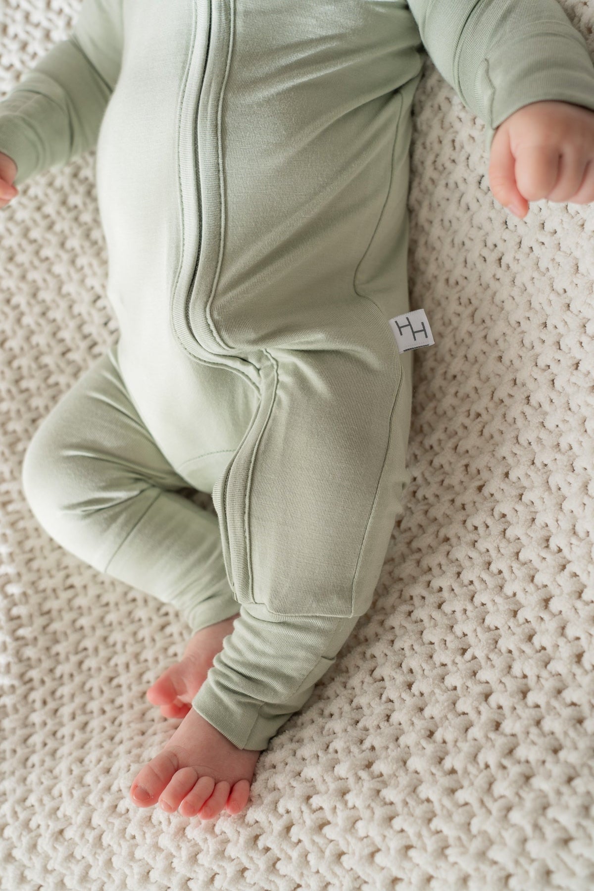 Unisex Sage Colored Bamboo Blend Loveralls