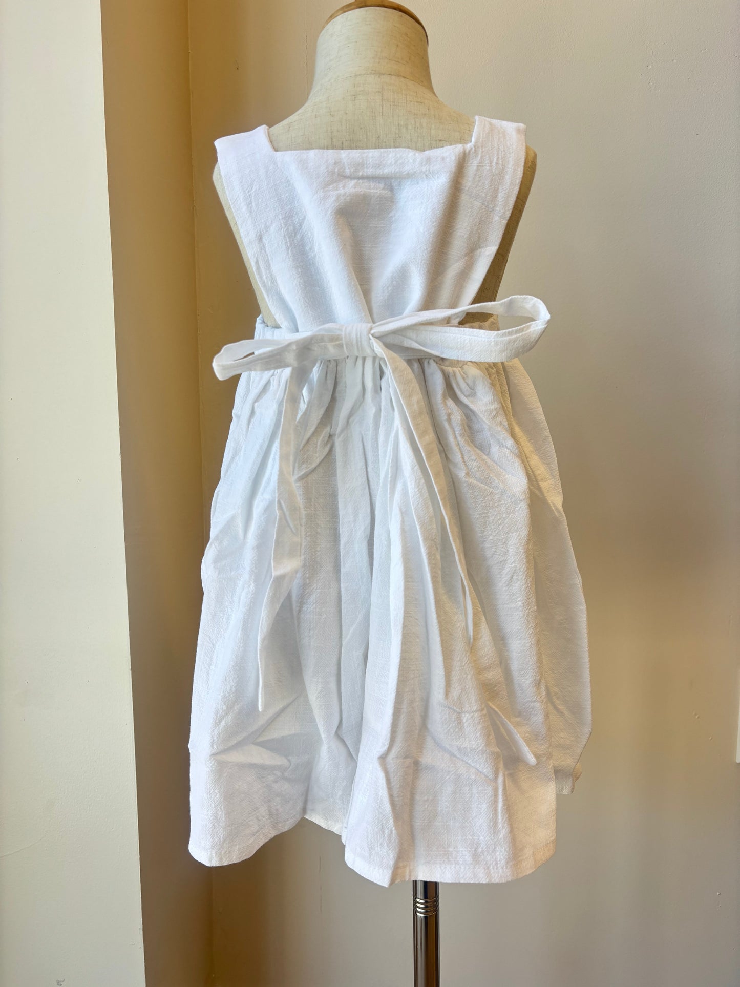 Girl's Cotton Sleeveless Baby Doll Button Dress