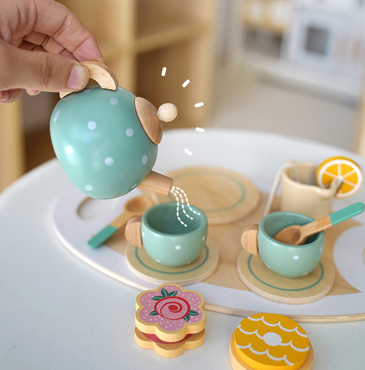 Children's Wooden Montessori Afternoon Tea Play Set