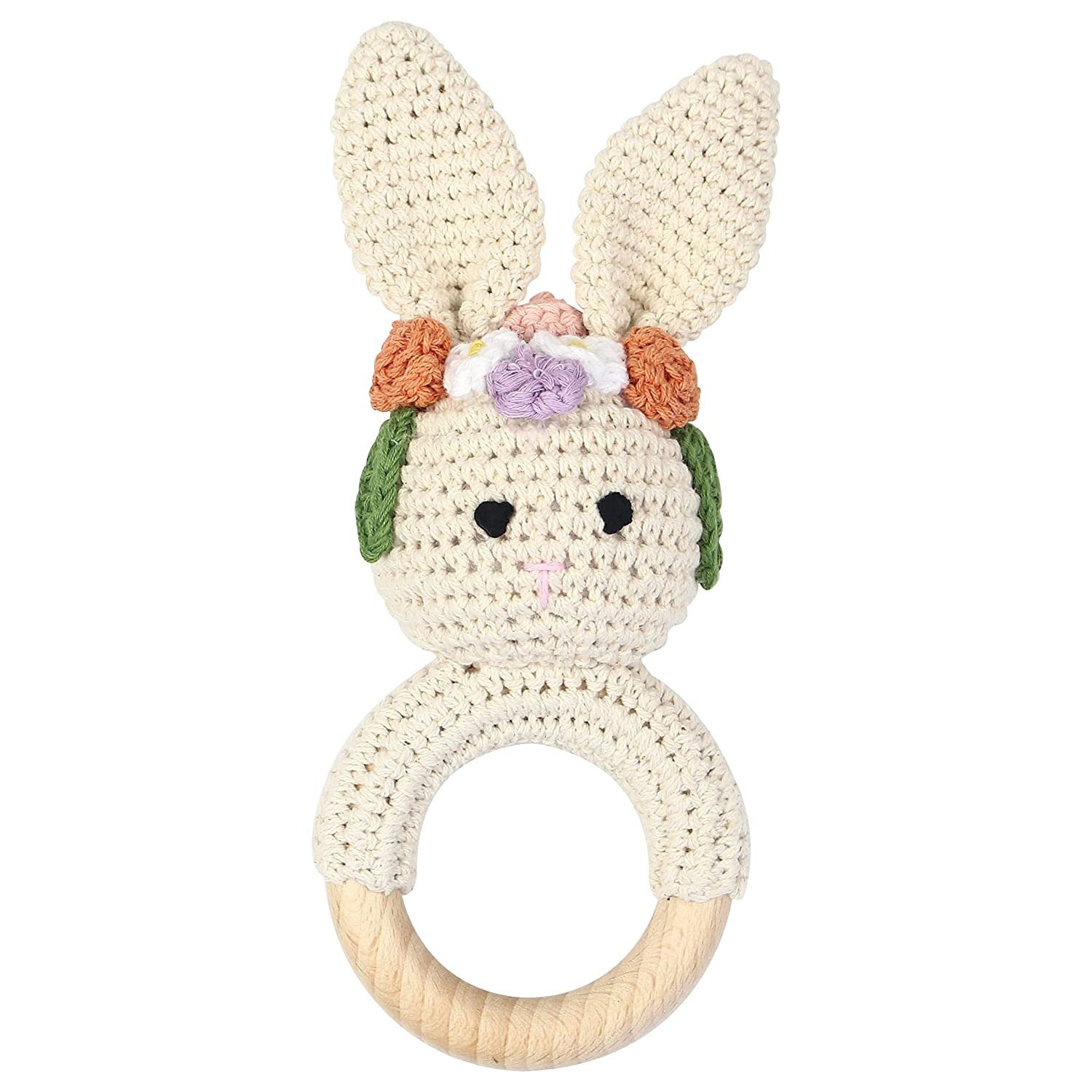Adorable Crochet Knit Baby Teether Rattle - Multiple Styles