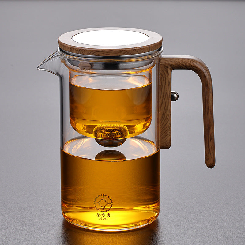 Magic Glass Teapot with Infuser Strainer and Lid for Loose Leaf Tea Herbal, Water Separation Tea Maker