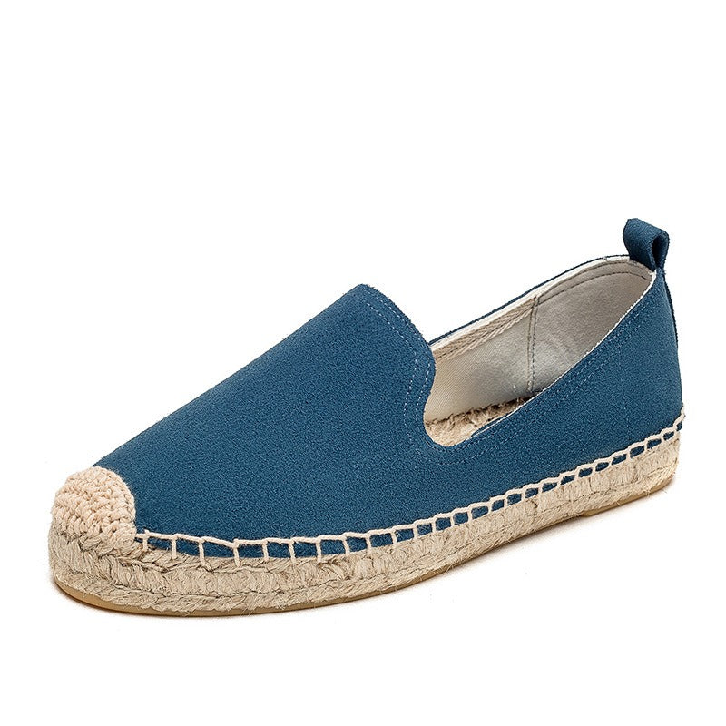Women's Grass Woven & Leather Espadrilles