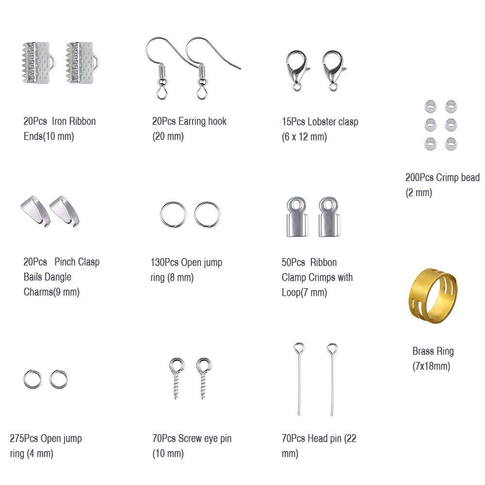 10 Grid Jewelry Accessories Combination Set Jewelry Entry Set DIY Jewelry Accessories Material Pack