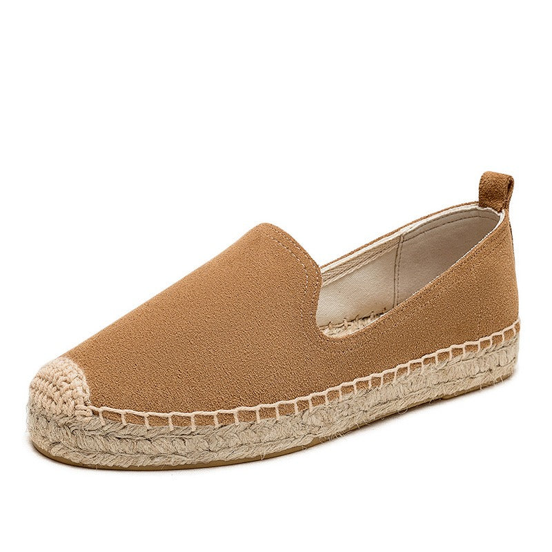 Women's Grass Woven & Leather Espadrilles