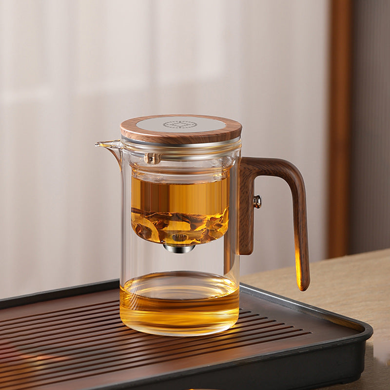 Magic Glass Teapot with Infuser Strainer and Lid for Loose Leaf Tea Herbal, Water Separation Tea Maker