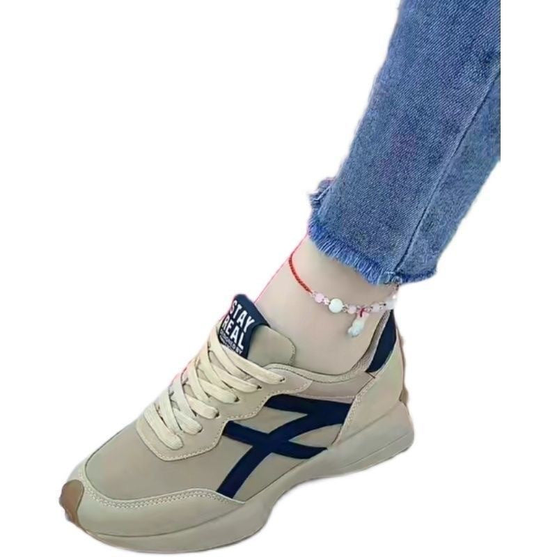 Cute Women's Mesh Blend Athletic Sneakers Shoes with Toe Detailing