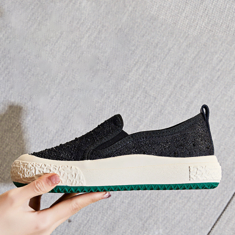 Women's Super Cute Casual and Breathable Thick Sole Athletic Shoes with Lace Detailing