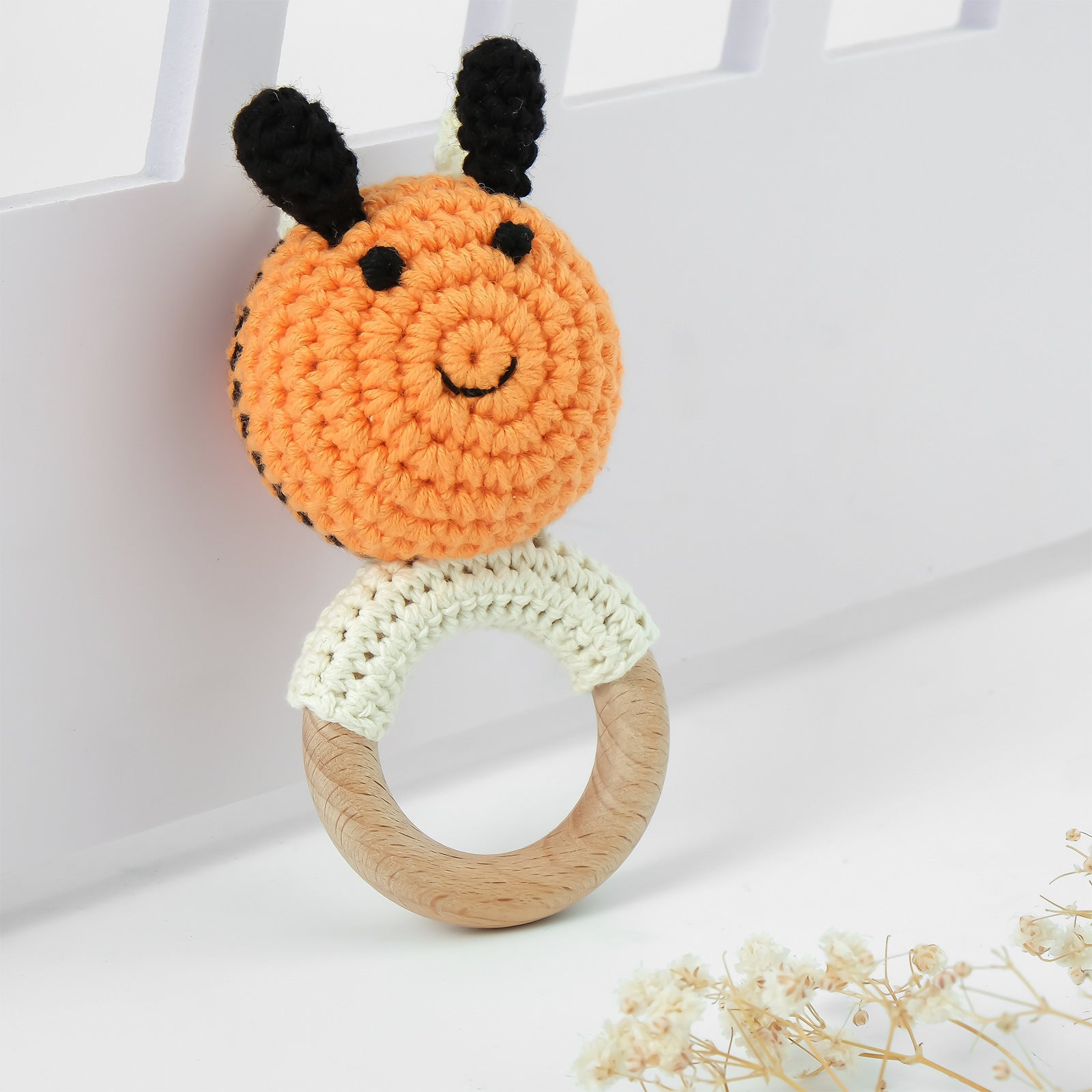 Adorable Crochet Knit Baby Teether Rattle - Multiple Styles