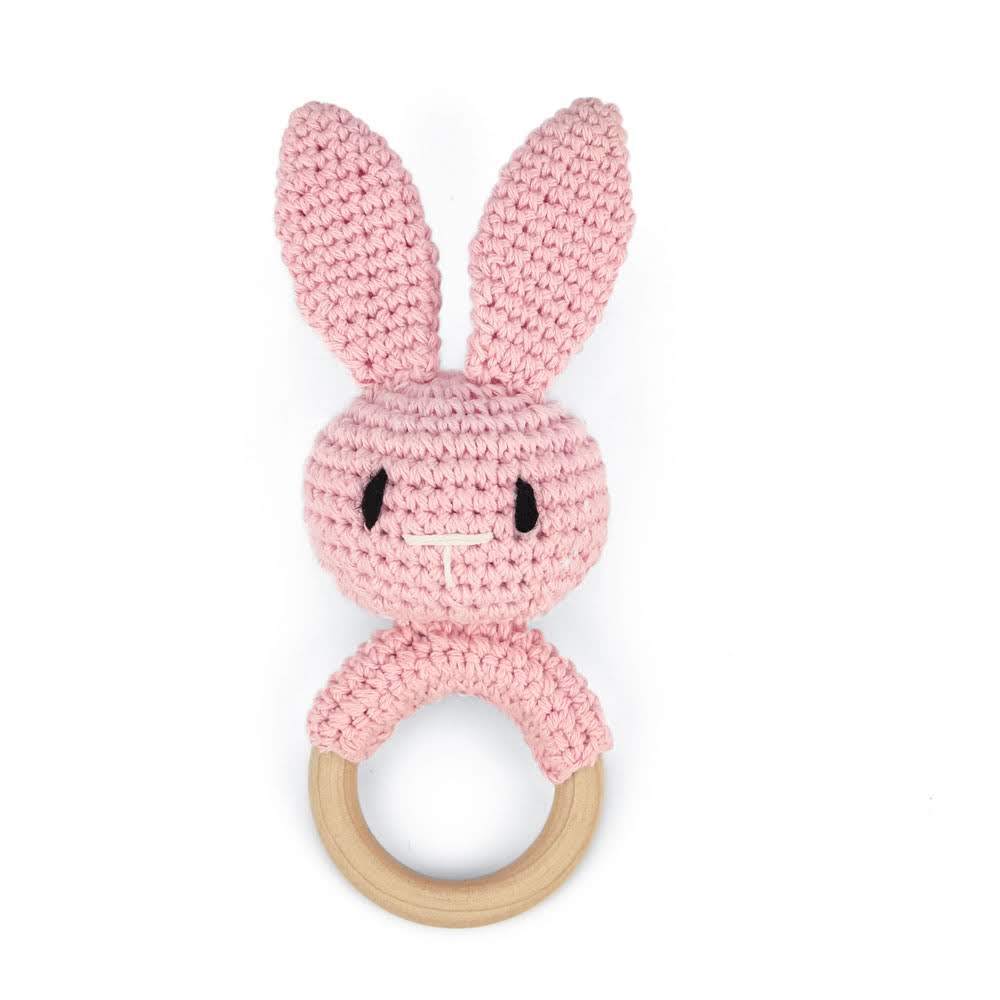 Adorable Crochet Knit Baby Teether Rattle - Multiple Styles