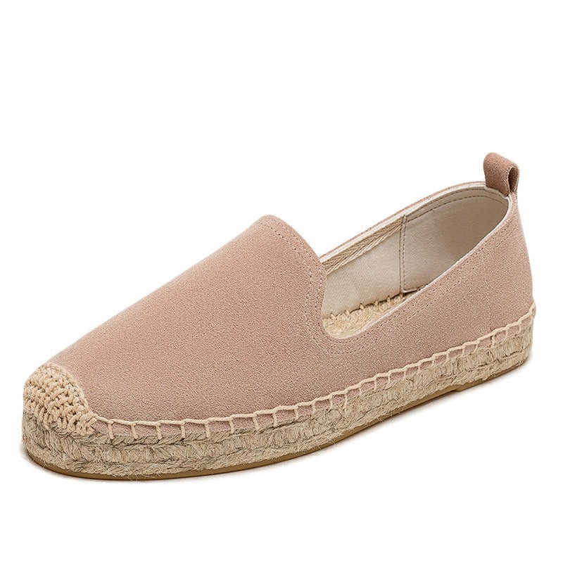 Women's Grass Woven & Leather Espadrilles