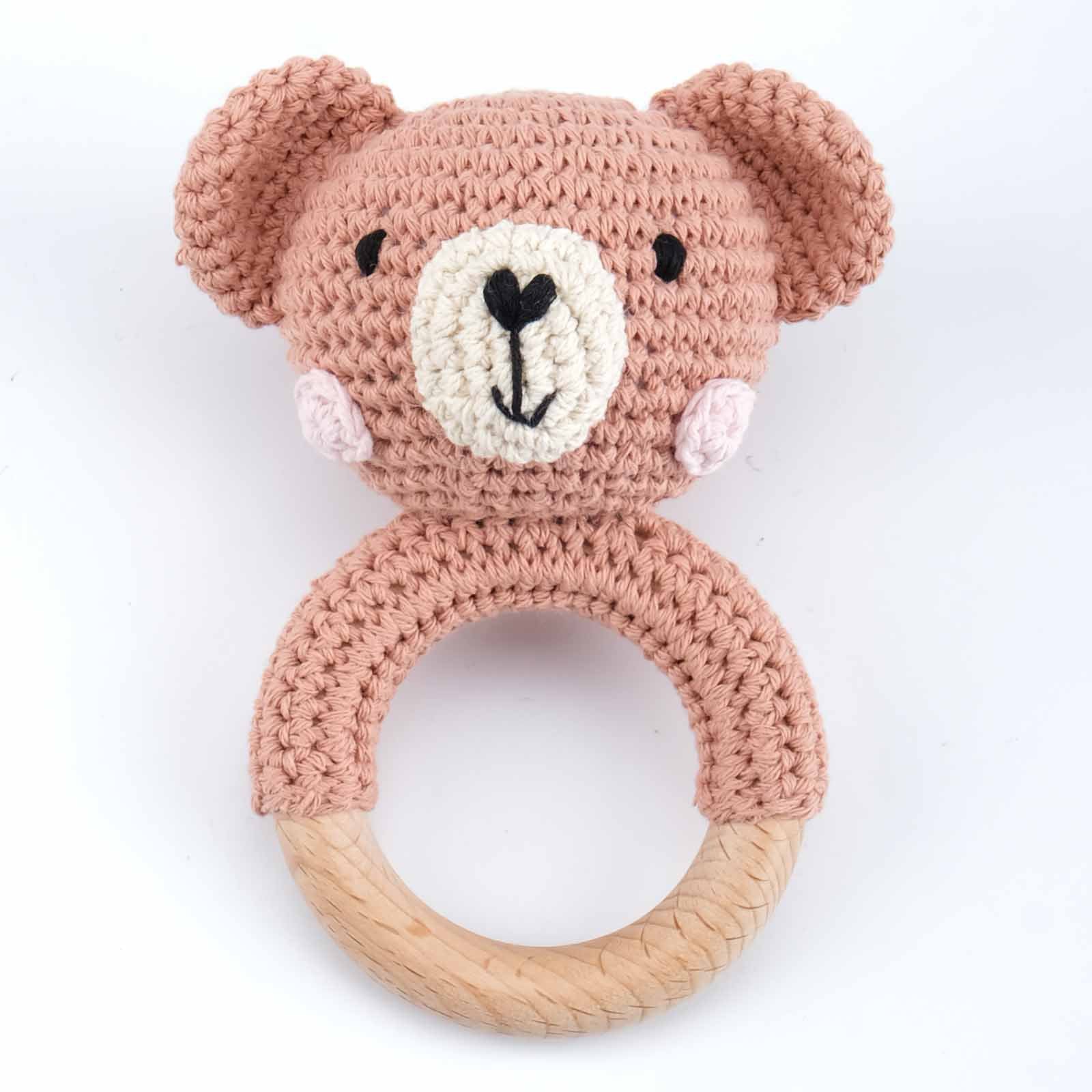 Adorable Crochet Knit Baby Teether Rattle - Multiple Styles