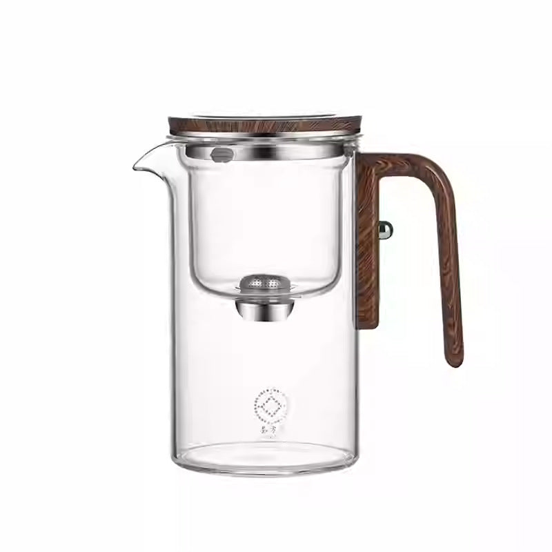Magic Glass Teapot with Infuser Strainer and Lid for Loose Leaf Tea Herbal, Water Separation Tea Maker