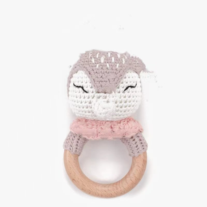 Adorable Crochet Knit Baby Teether Rattle - Multiple Styles