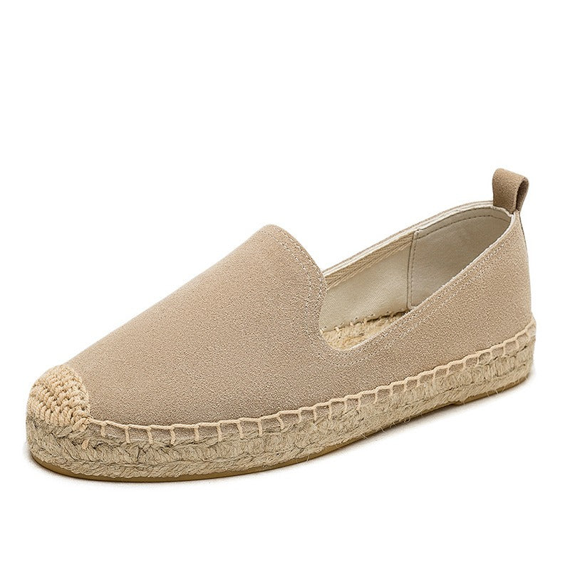 Women's Grass Woven & Leather Espadrilles