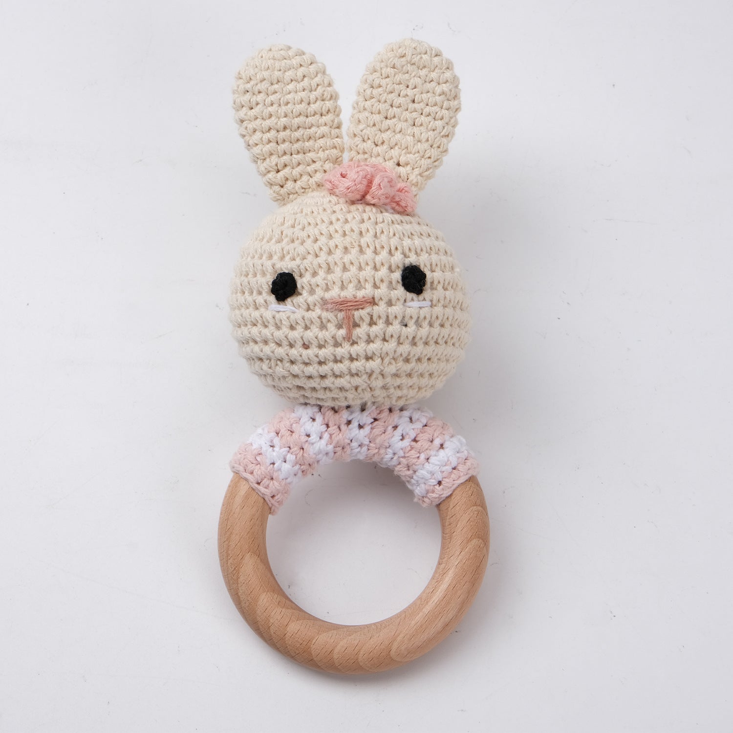 Adorable Crochet Knit Baby Teether Rattle - Multiple Styles