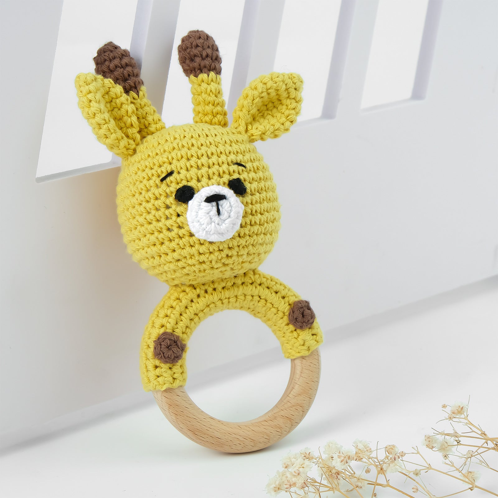 Adorable Crochet Knit Baby Teether Rattle - Multiple Styles