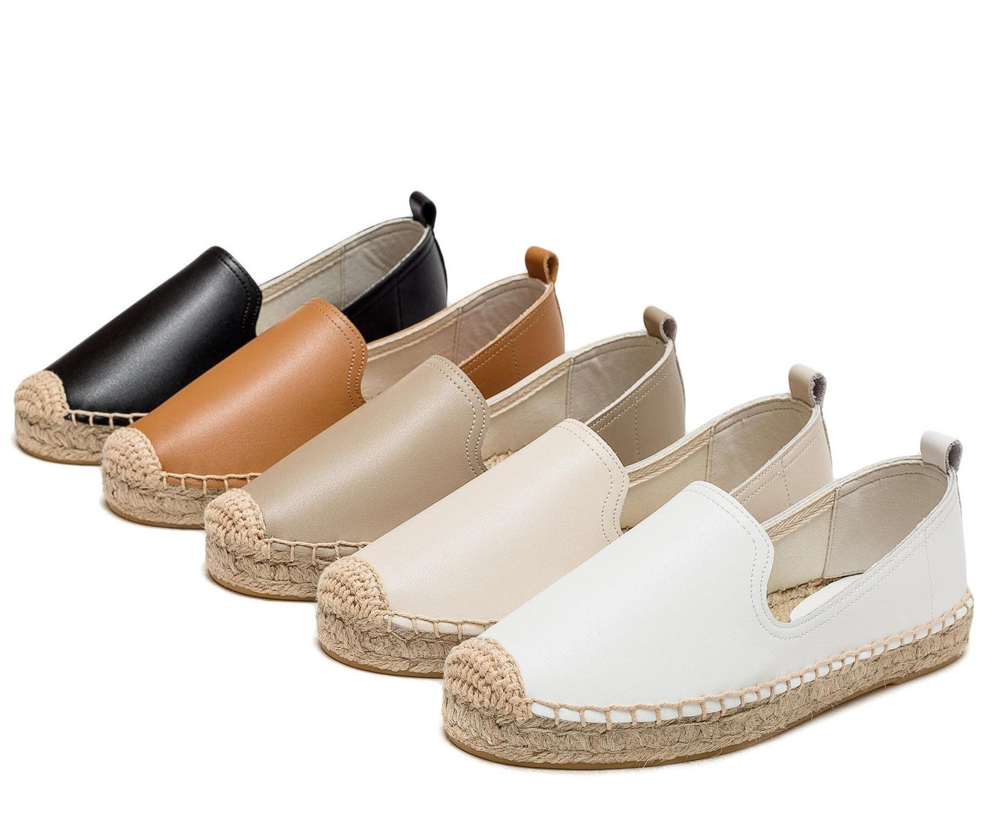 Women's Grass Woven & Leather Espadrilles