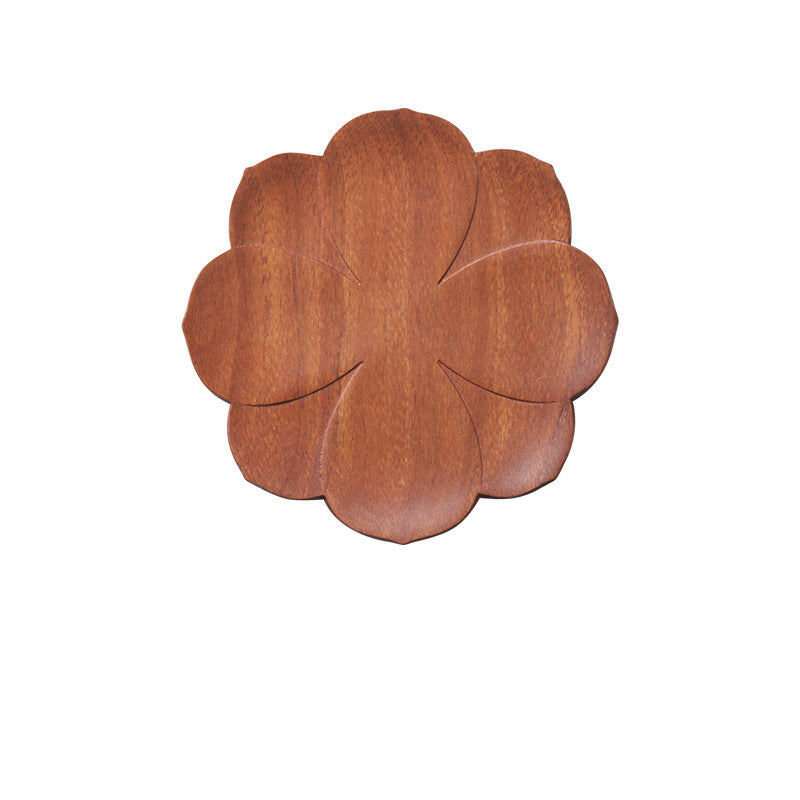 Red Sandalwood Coaster New Chinese Creative Wooden Coffee Mat Beautiful Heat Insulation Mahogany Cup Holder Tea Coaster