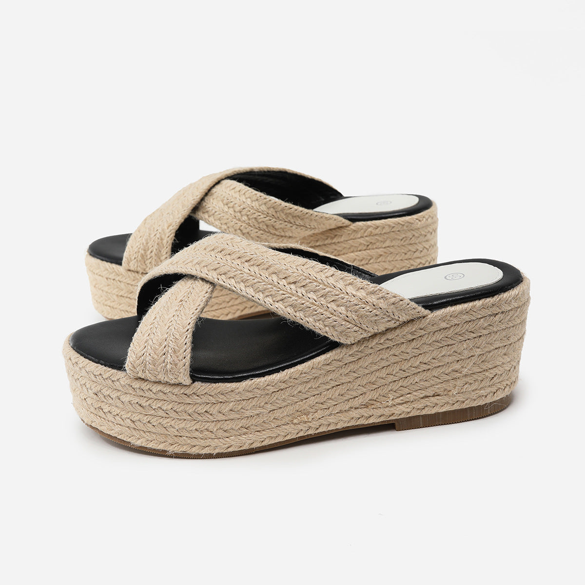 Women's Hemp Rope Wedge Heel Shoes Sandals