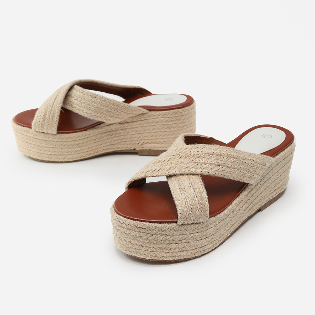 Women's Hemp Rope Wedge Heel Shoes Sandals