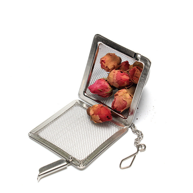 Pyramid Mesh Tea Ball Creative Chain Stainless Steel Tea Drain Love Tea Filter Tea Strainer