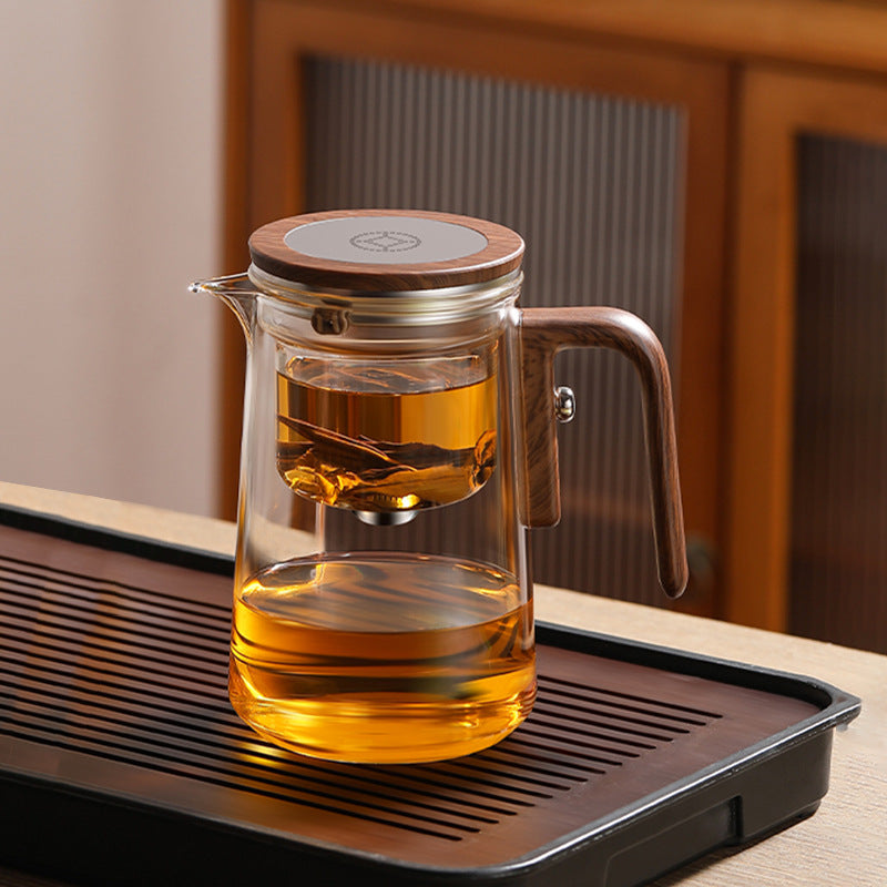 Magic Glass Teapot with Infuser Strainer and Lid for Loose Leaf Tea Herbal, Water Separation Tea Maker