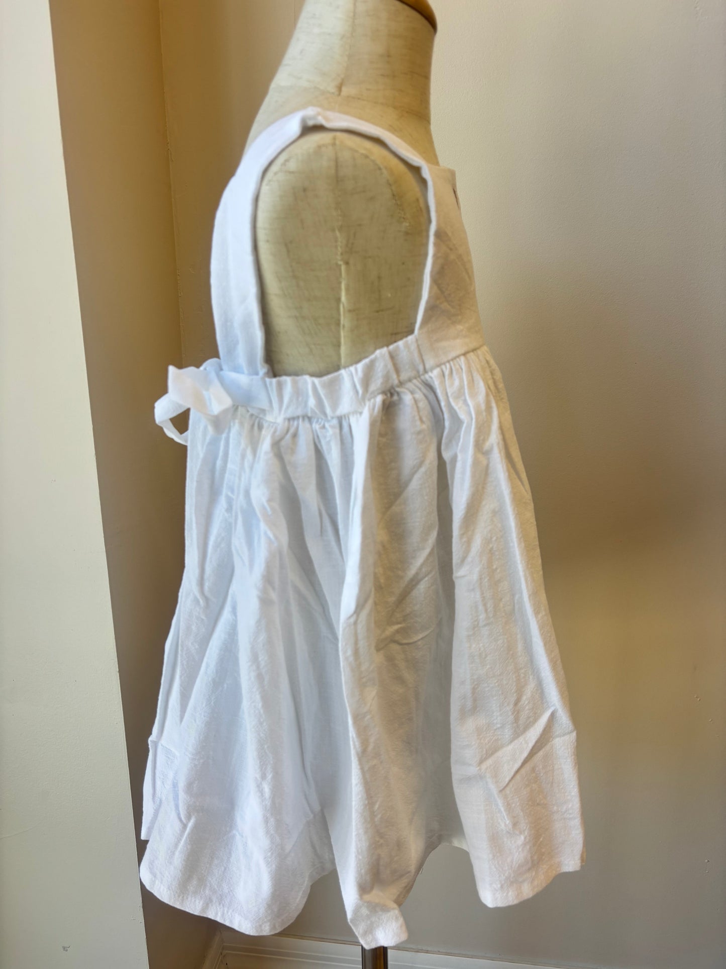 Girl's Cotton Sleeveless Baby Doll Button Dress