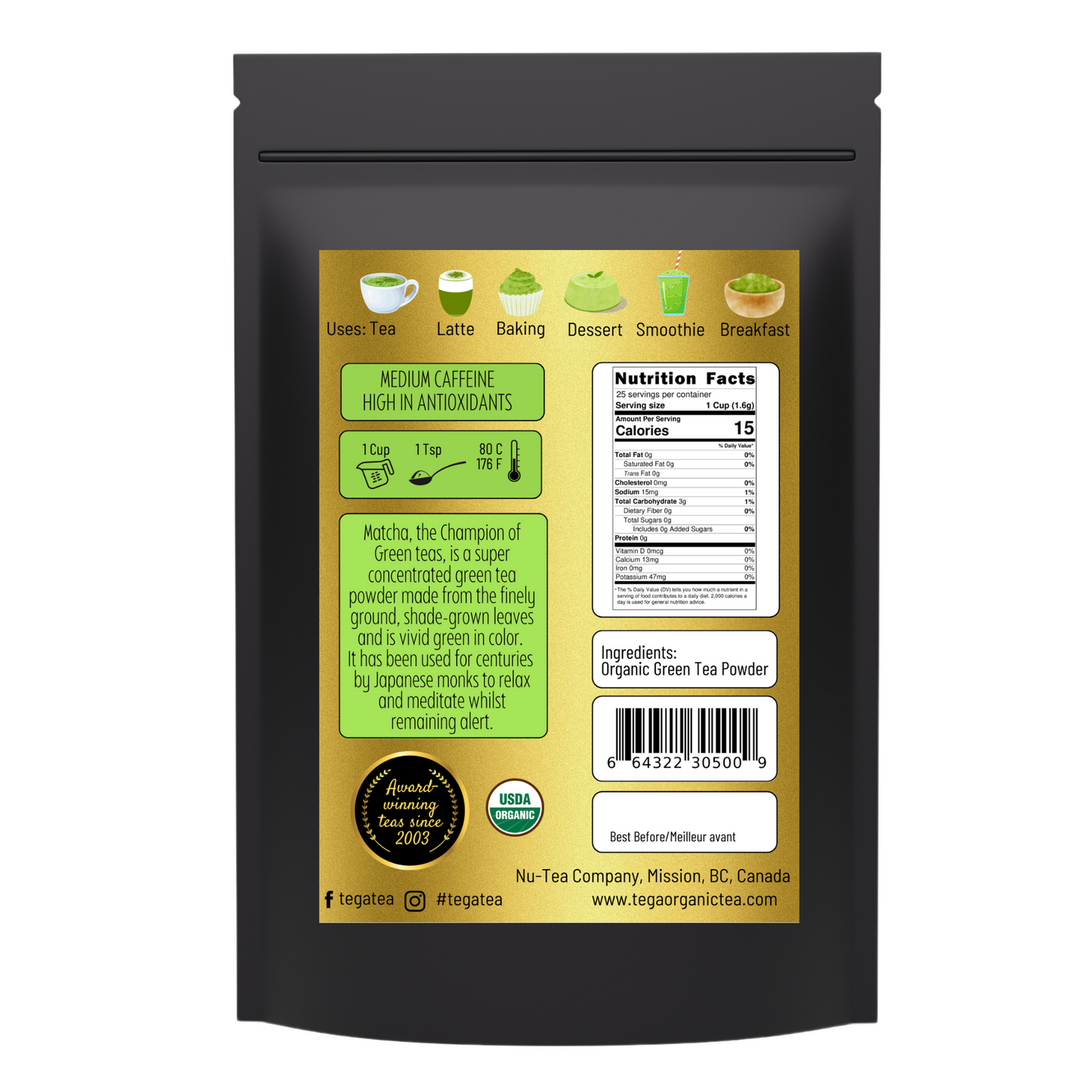 Premium Organic Japanese Matcha Green Tea Powder