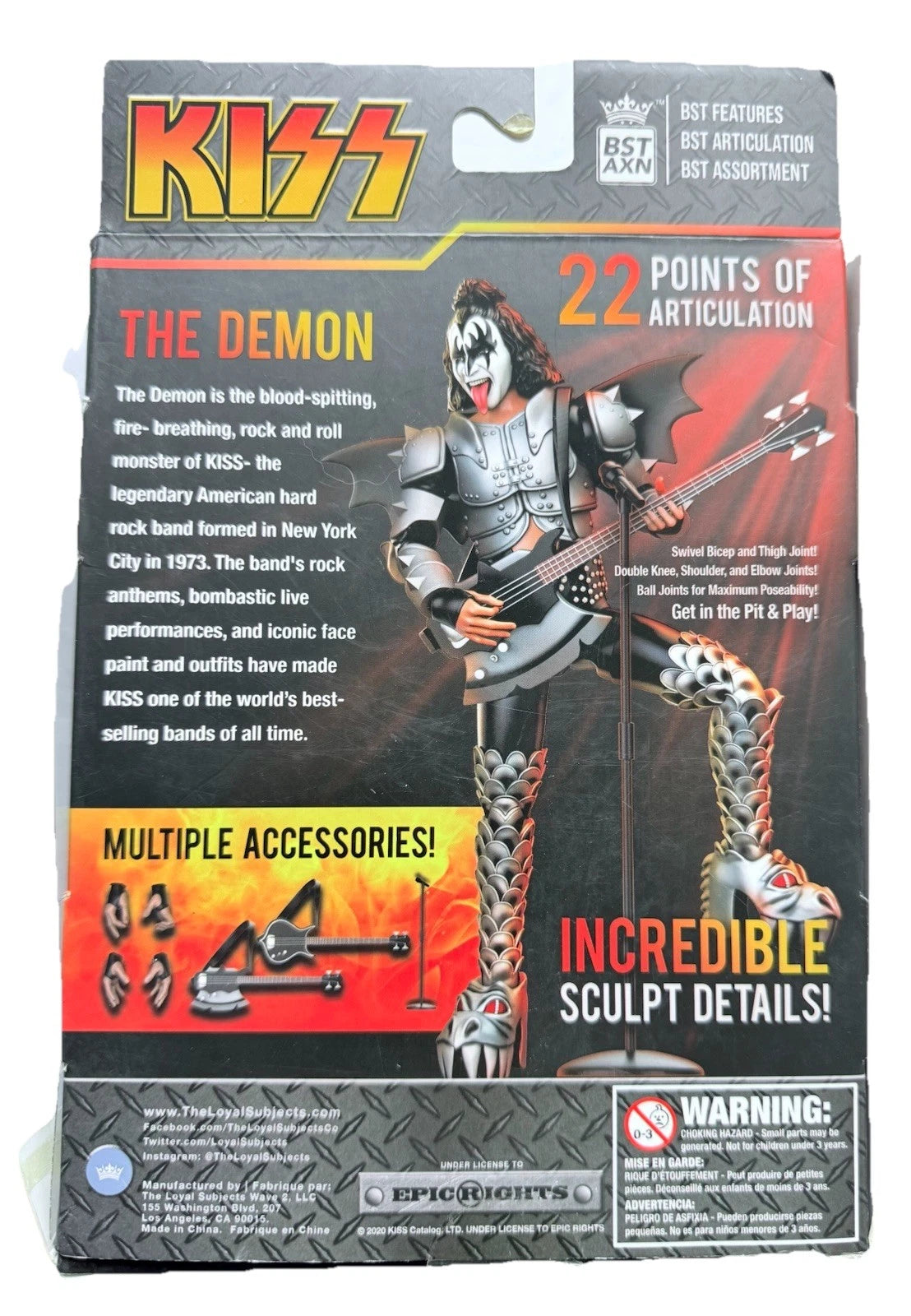 KISS THE DEMON Destroyer Tour Gene Simmons Action Figure The Loyal Subjects BST