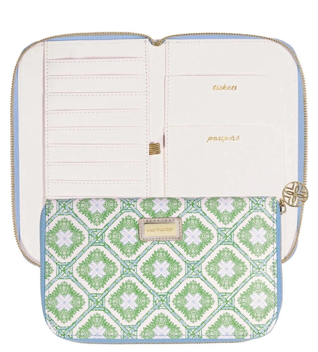 NWT Lilly Pulitzer Leatherette Travel Wallet for Women, Passport Holder