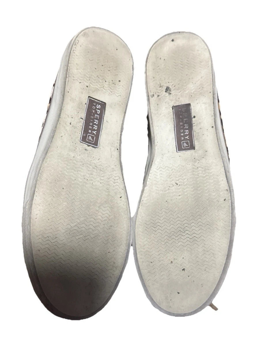 Women’s Genuine Upper Mat Leather Leopard Print Sperry Top-Sider Shoes 7.5
