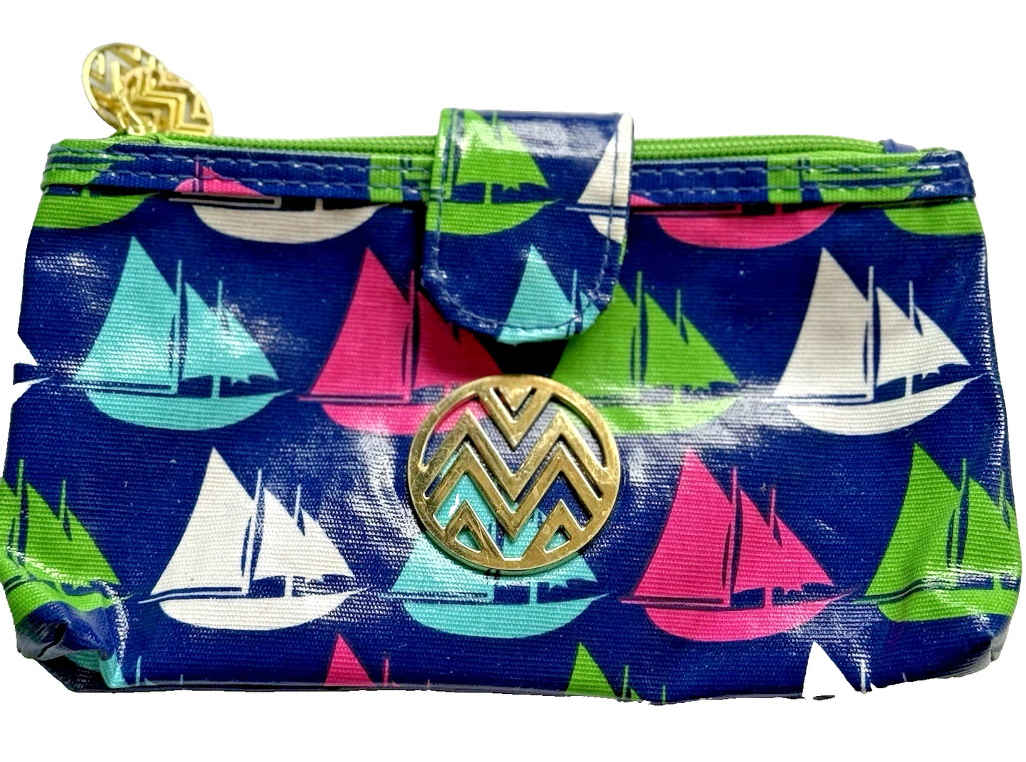 Macbeth Collection by Margaret Josephs Travel Jewelry/Makeup Case w/Sailboats