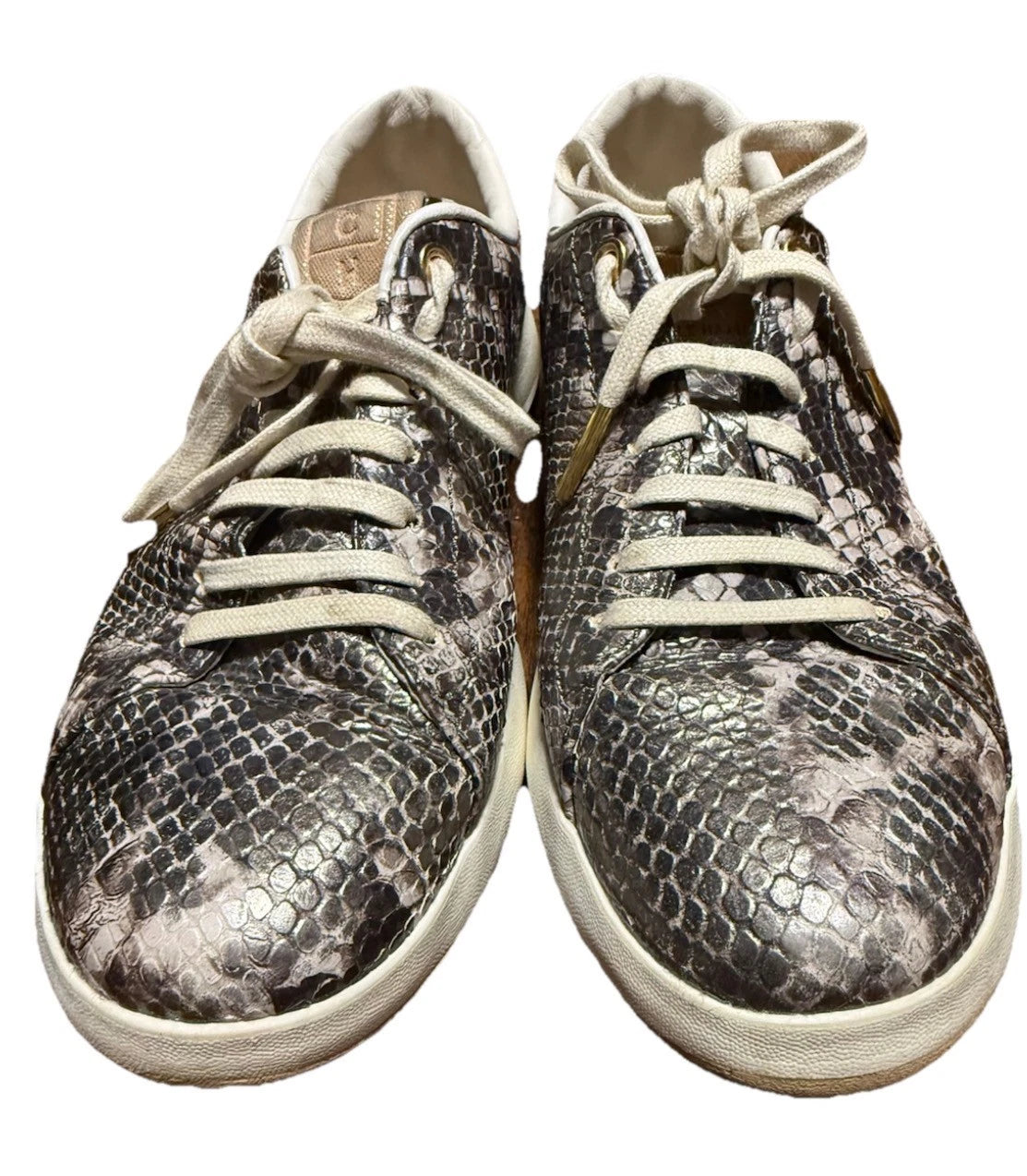 Women’s Cole Haan Genuine Embossed Snake-Print Leather Shoes 7.5
