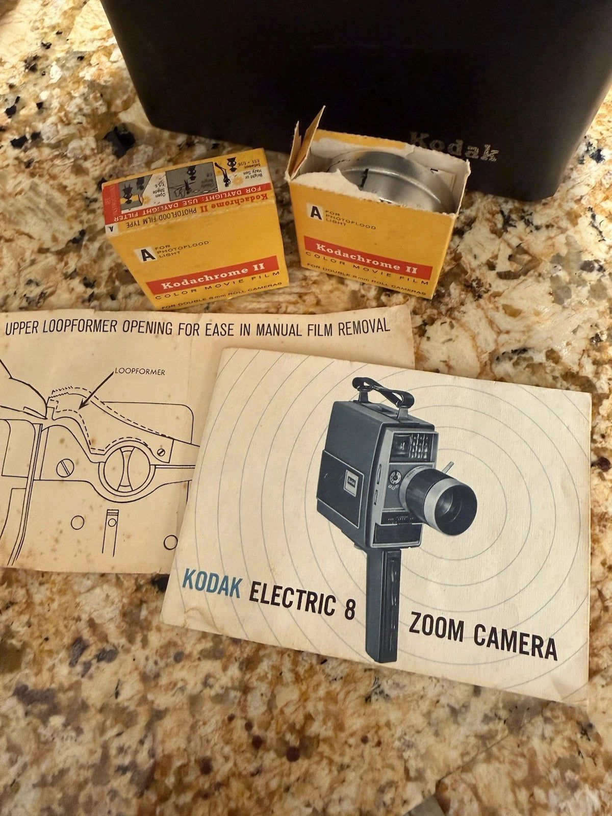 Vintage Kodak Electric 8 Zoom Video Camera W/ Case, Untested, Clean
