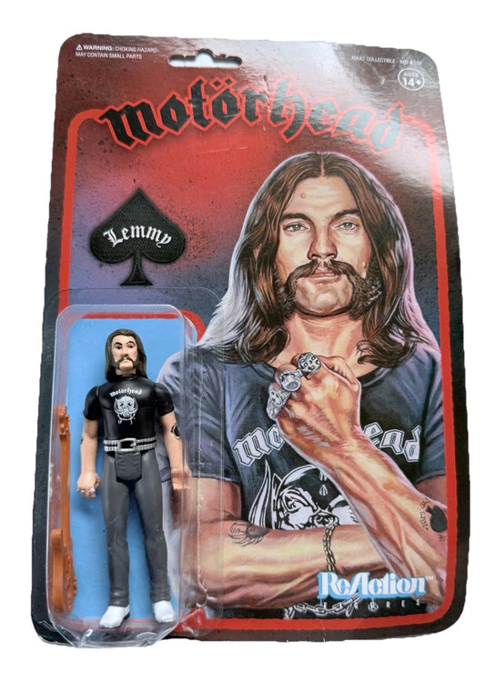 Lemmy from Motorhead ReAction Miniature w/Guitar Figure Ace Of Spades New In Box