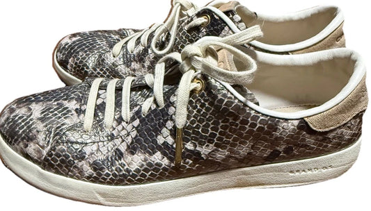 Women’s Cole Haan Genuine Embossed Snake-Print Leather Shoes 7.5