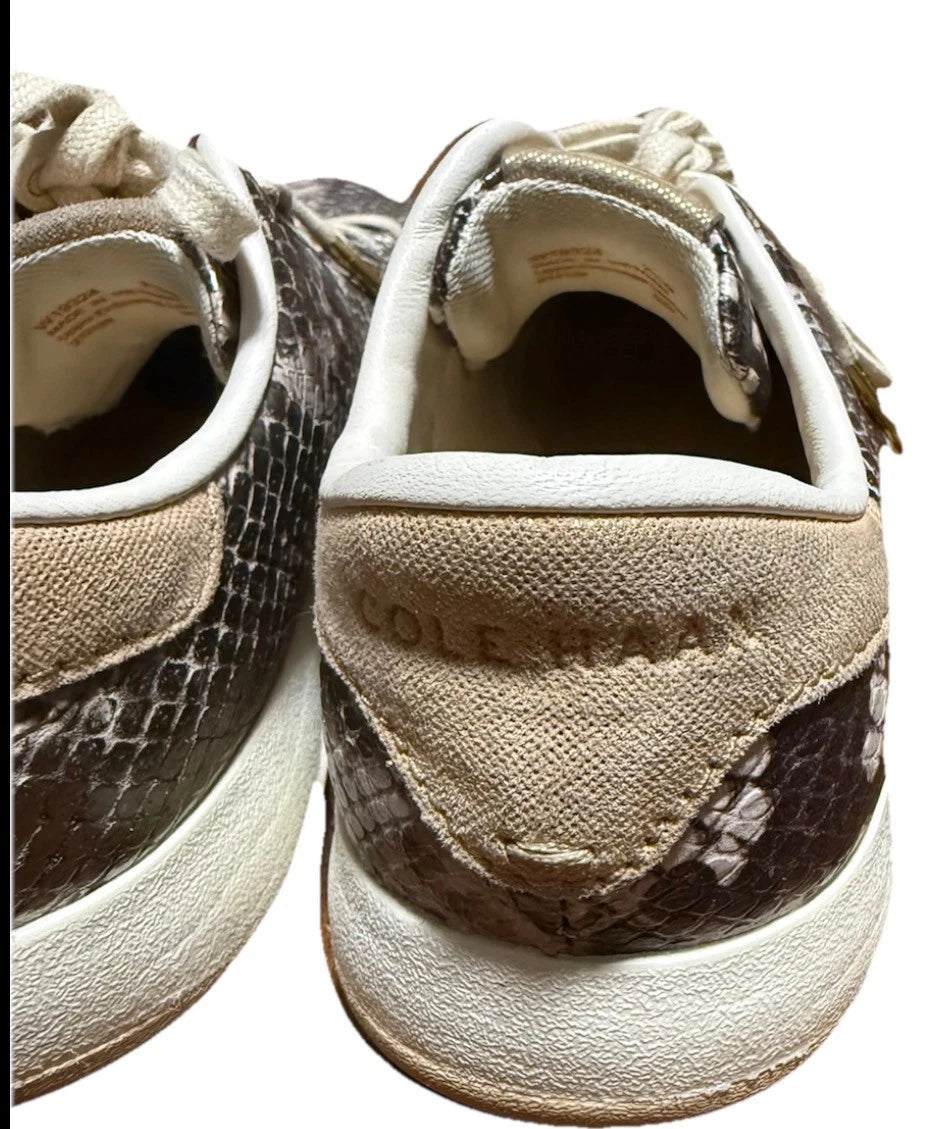 Women’s Cole Haan Genuine Embossed Snake-Print Leather Shoes 7.5