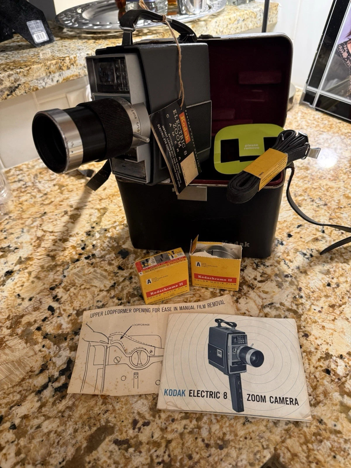 Vintage Kodak Electric 8 Zoom Video Camera W/ Case, Untested, Clean