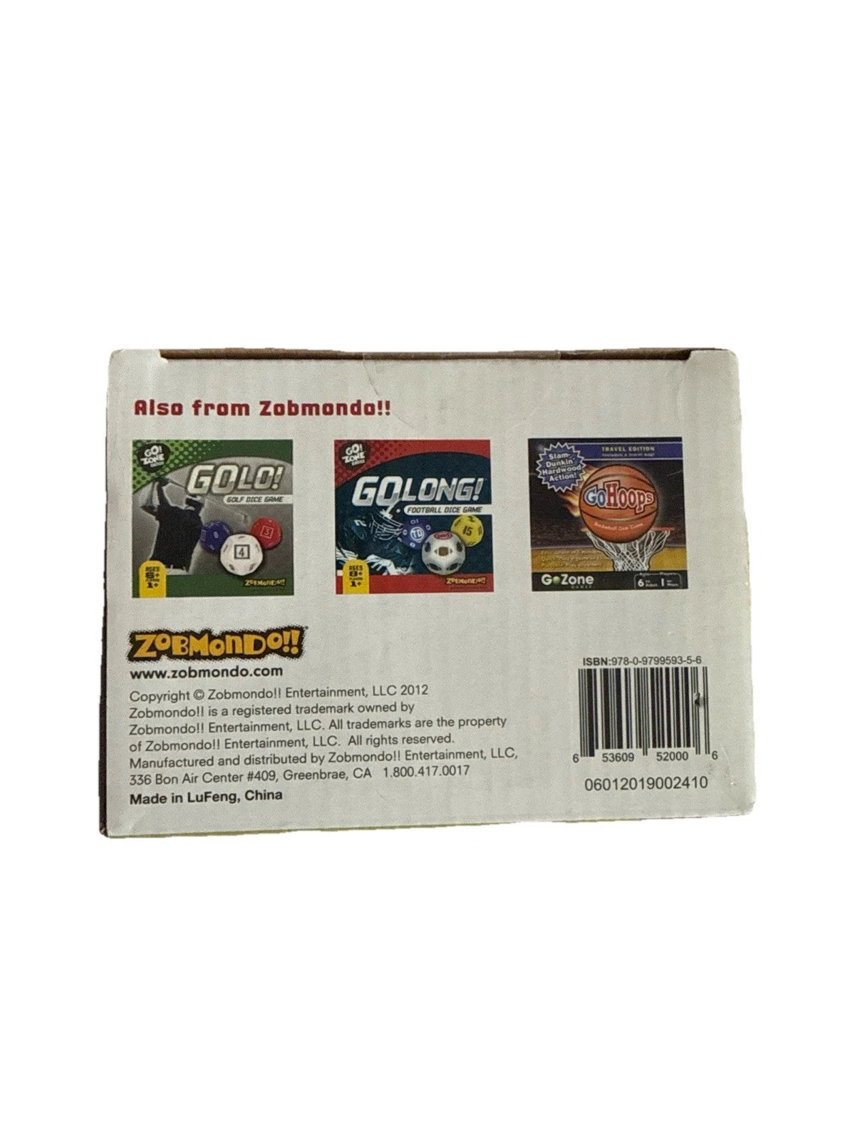 Zobmondo!! Go 500™ Racing Dice Game – Travel Edition - New in the box!