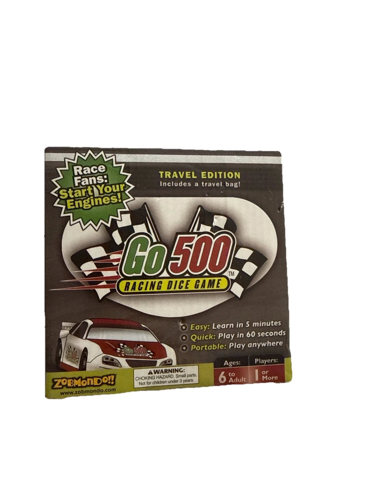 Zobmondo!! Go 500™ Racing Dice Game – Travel Edition - New in the box!