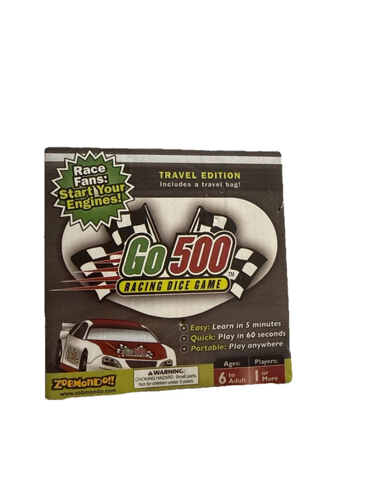 Zobmondo!! Go 500™ Racing Dice Game – Travel Edition - New in the box!
